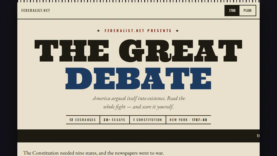 Federalists.net screenshot